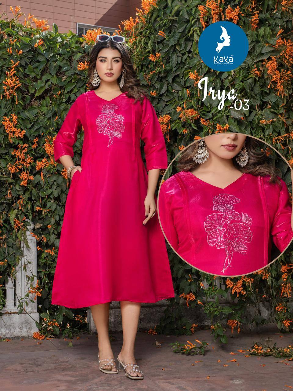 Kaya irya motif Kurti manufacturers in Ahmedabad